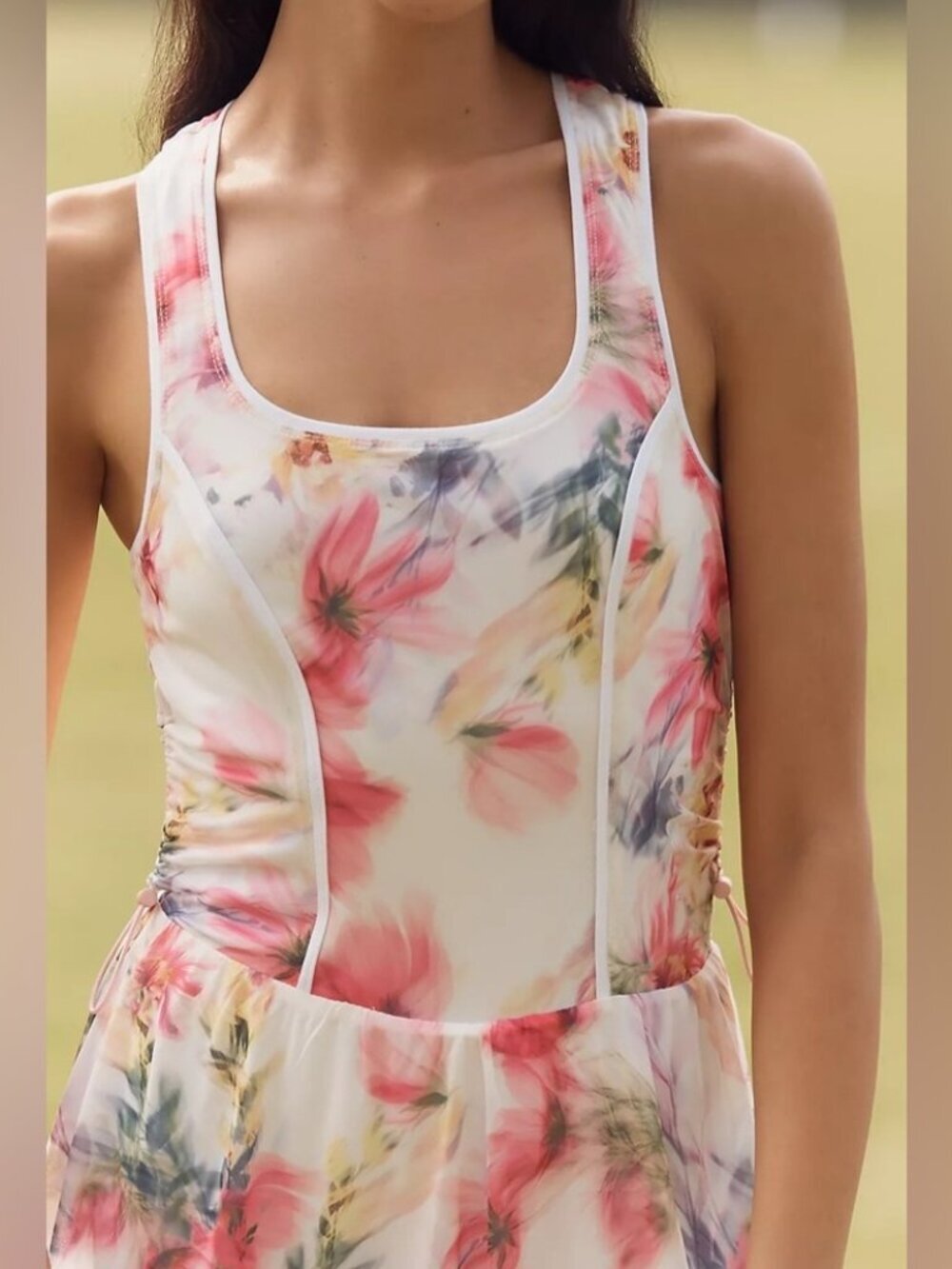Daily Practice by Anthropologie Floral Scoop Neck Dress Romper Size Small‎ - Picture 4 of 11